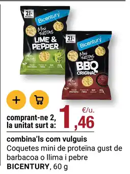 BonpreuEsclat BICENTURY Coquetes mini de proteïna gust de barbacoa o llima i pebre oferta