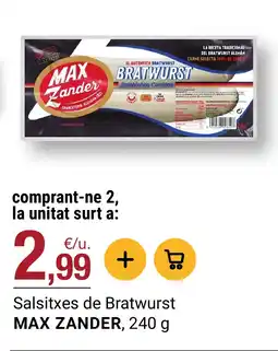 BonpreuEsclat MAX ZANDER Salsitxes de Bratwurst oferta