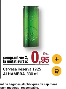 BonpreuEsclat ALHAMBRA Cervesa Reserva 1925 oferta