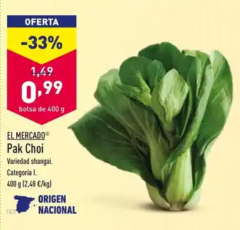 ALDI El Mercado Pak Choi 400g oferta