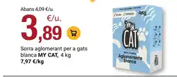BonpreuEsclat MY CAT Sorra aglomerant per a gats blanca oferta