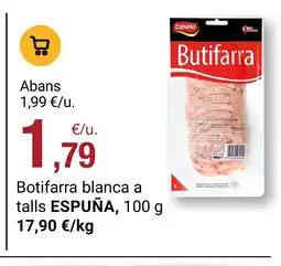 BonpreuEsclat ESPUÑA Botifarra blanca a talls oferta