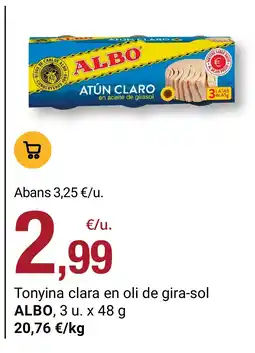 BonpreuEsclat ALBO Tonyina clara en oli de gira-sol oferta