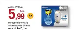 BonpreuEsclat RAID Insecticida elèctric antimosquits 60 nits i recanvi oferta