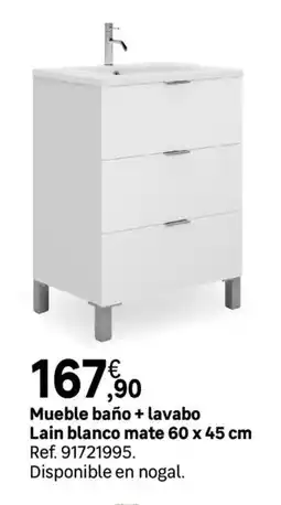 Leroy Merlin Mueble baño + lavabo Lain blanco mate oferta