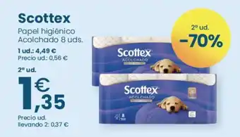 SCOTTEX Papel higiénico Acolchado 8 uds.