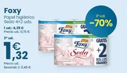Clarel FOXY Papel higiénico Seda 4+2 uds. oferta