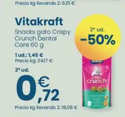 Clarel VITAKRAFT Snacks gato Crispy Crunch Dental Care oferta