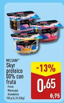ALDI MILSANI Skyr proteico 50% con fruta oferta