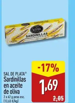 ALDI SAL DE PLATA Sardinillas en aceite de oliva oferta