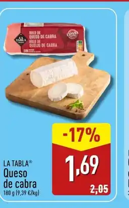 ALDI LA TABLA Queso de cabra oferta