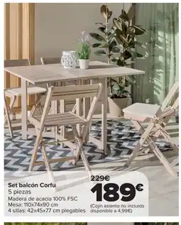 Carrefour Market Set balcón Corfu oferta