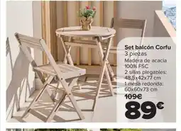 Carrefour Market Set balcón Corfu oferta
