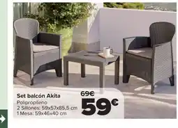 Carrefour Market Set balcón Akita oferta