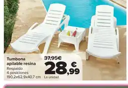 Carrefour Market Tumbona apilable resina oferta