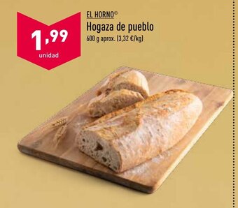 ALDI El Horno Hogaza de pueblo 600g oferta