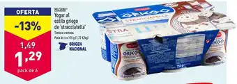 ALDI Milsani Yogur al estilo griego de stracciatella 6 x 125g oferta