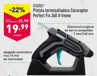 ALDI Cecotec Pistola termoselladora Cecoraptor Perfect Fix 360 X-treme oferta