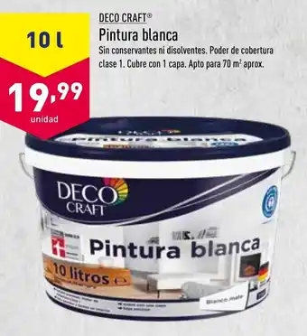 ALDI Deco Craft Pintura blanca 10l oferta