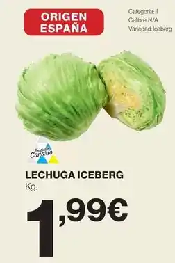 Hipercor Origen - lechuga iceberg oferta
