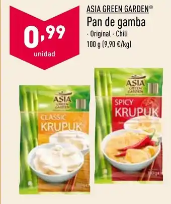 ALDI Asia Green Garden Pan de gamba 100g oferta