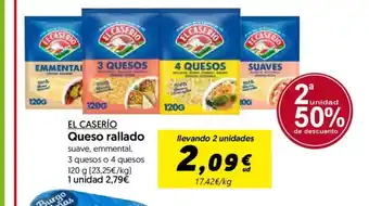 Hiper Usera EL CASERÍO Queso rallado oferta