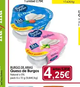 Hiper Usera BURGO DE ARIAS Queso de Burgos oferta