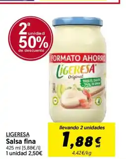 Hiper Usera LIGERESA Salsa fina oferta