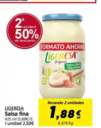 Hiper Usera LIGERESA Salsa fina oferta