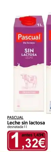 Hiper Usera PASCUAL Leche sin lactosa oferta
