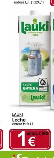 Hiper Usera LAUKI Leche entera oferta