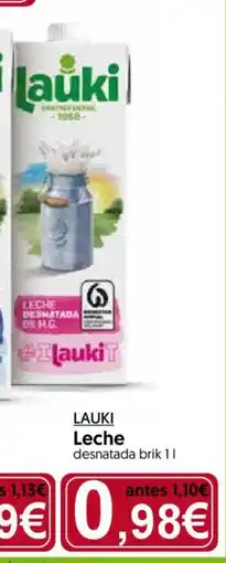 Hiper Usera LAUKI Leche desnatada oferta