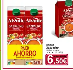 Hiper Usera ALVALLE Gazpacho original o suave oferta