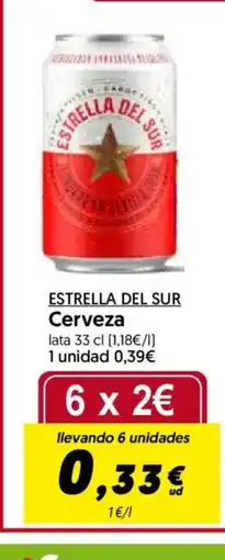 Hiper Usera ESTRELLA DEL SUR Cerveza oferta
