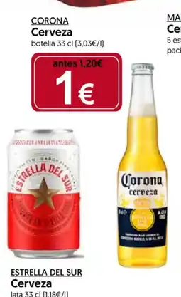 Hiper Usera CORONA Cerveza botella oferta