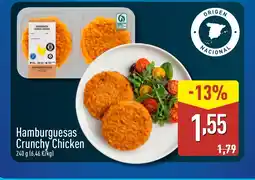 ALDI Hamburguesas Crunchy Chicken oferta
