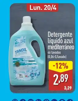 ALDI Detergente líquido azul mediterráneo oferta