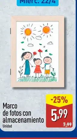 ALDI Marco de fotos con almacenamiento oferta