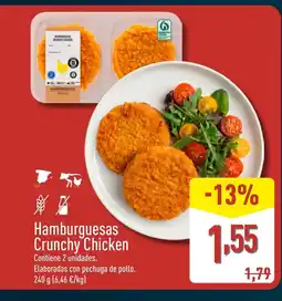 ALDI Hamburguesas Crunchy Chicken oferta