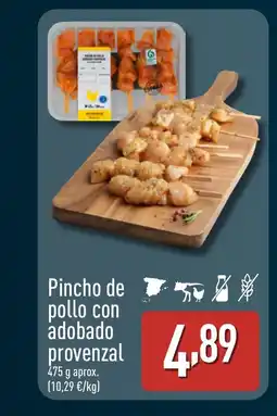 ALDI Pincho de pollo con adobado provenzal oferta