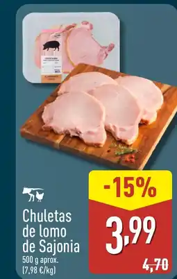 ALDI Chuletas de lomo de Sajonia oferta