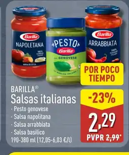 ALDI BARILLA Salsas italianas oferta