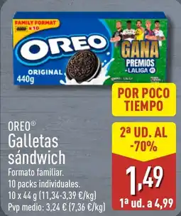 ALDI OREO Galletas Sándwich oferta