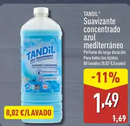 ALDI TANDIL Suavizante concentrado azul mediterráneo oferta