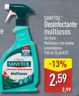 ALDI SANYTOL Desinfectante multiusos oferta