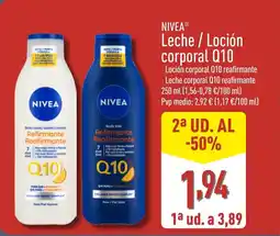 ALDI NIVEA Leche / Loción corporal Q10 oferta