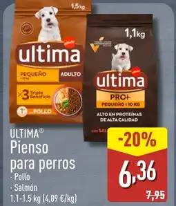 ALDI ULTIMA Pienso para perros oferta