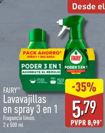 FAIRY Lavavajillas en spray 3 en 1