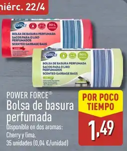 ALDI POWER FORCE Bolsa de basura perfumada oferta