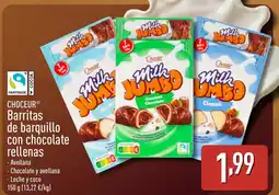 ALDI CHOCEUR Barritas de barquillo con chocolate rellenas oferta